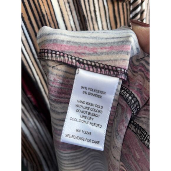 Sami & Jo XL Petite Boho Striped Midi Dress with 3/4 ruffled bell sleeves - Picture 7 of 10